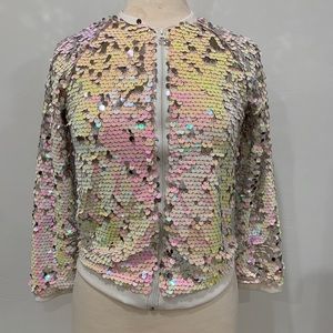 MORE THAN MAGIC GIRLS SEQUIN JACKET SIZE L 10/12